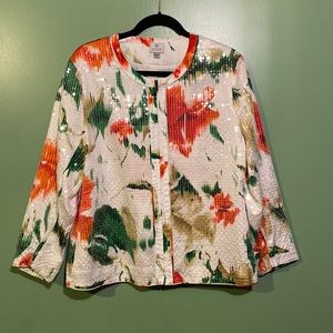 Gorgeous Tropical Print Chico’s Jacket